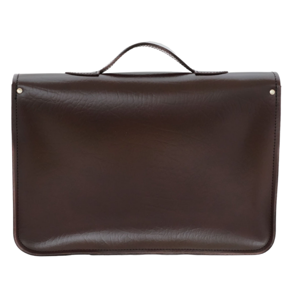 Twin Pocket Marsala Red Handmade Leather Satchel