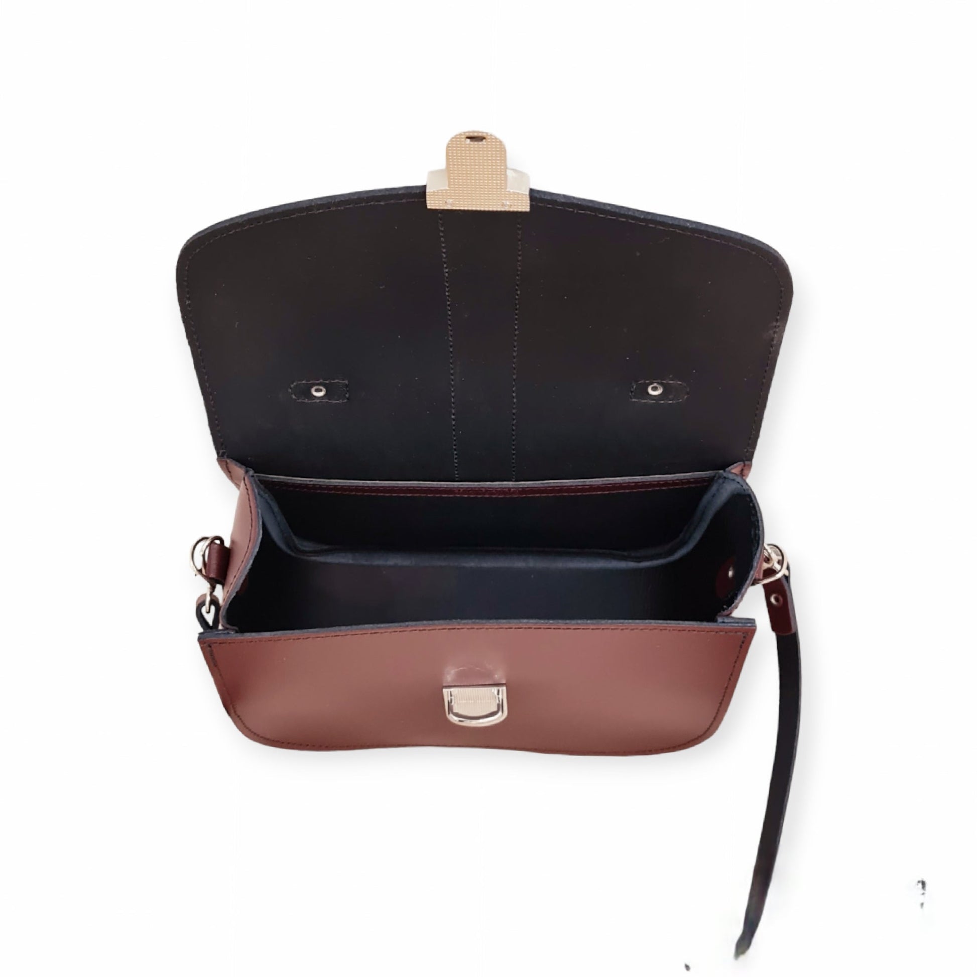 Handmade Leather Bag in Marsala Red