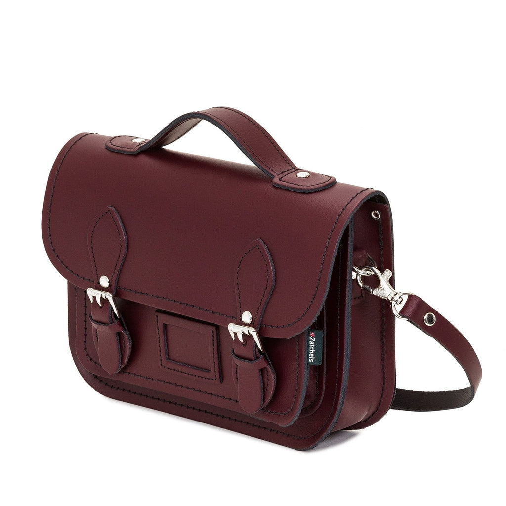 Leather Midi Satchel in Marsala Red - Pre-order Jan 2026 Delivery