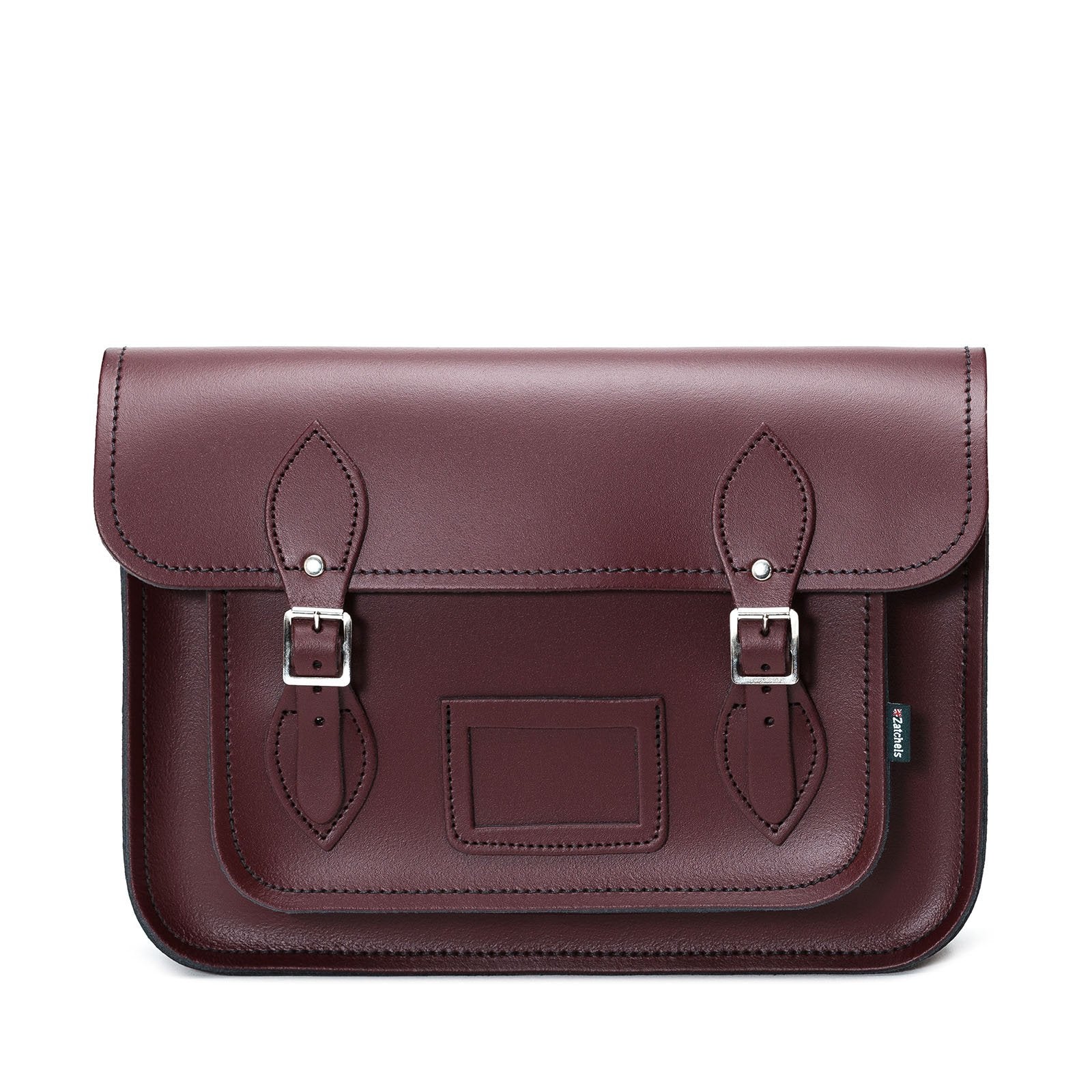Handmade Leather Satchel in Marsala Red