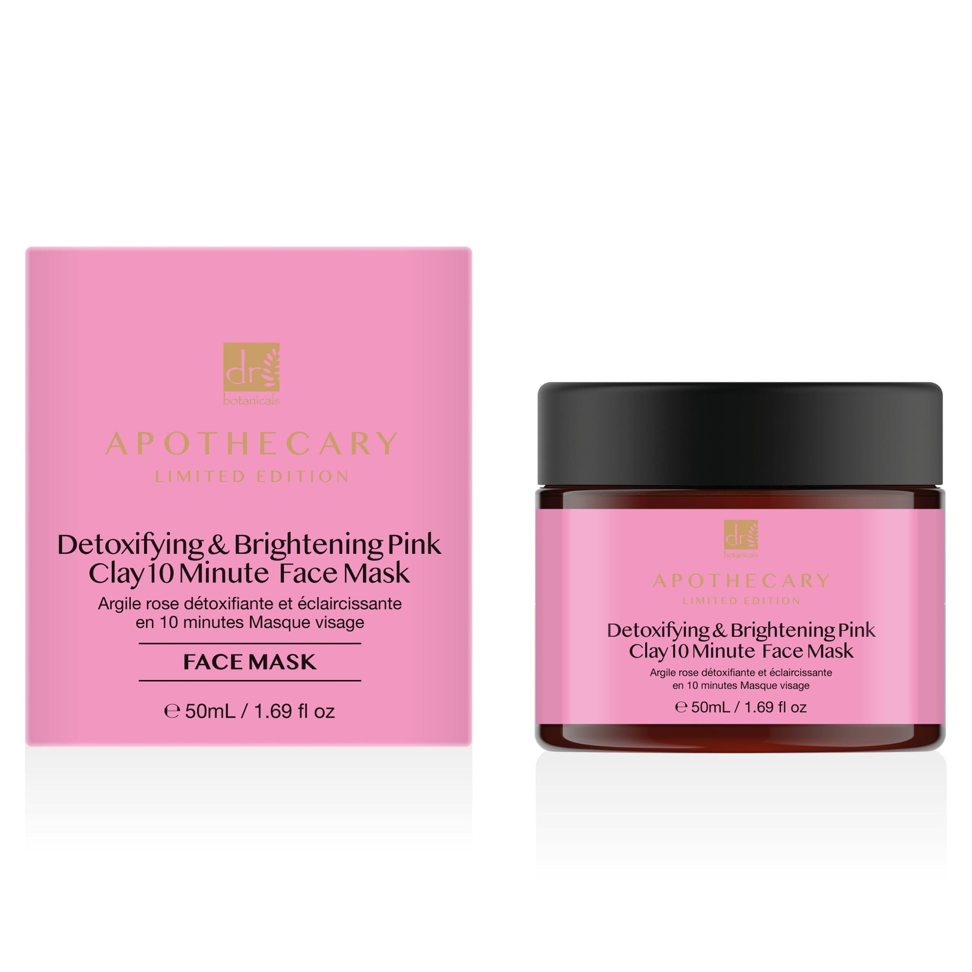Detoxifying and Brightening Pink Clay 10 Minute Face Mask 50ml Twin Pack