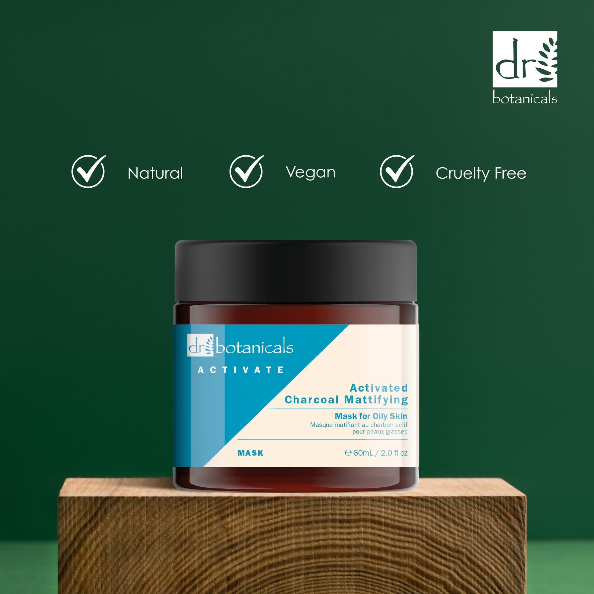 Activate Charcoal Mattifying Mask for Oily Skin 60ml Twin Pack