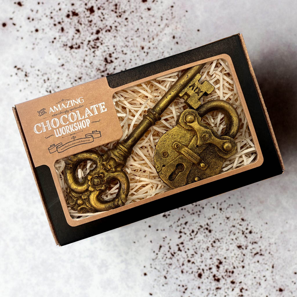 Chocolate Key and Padlock Gift Box