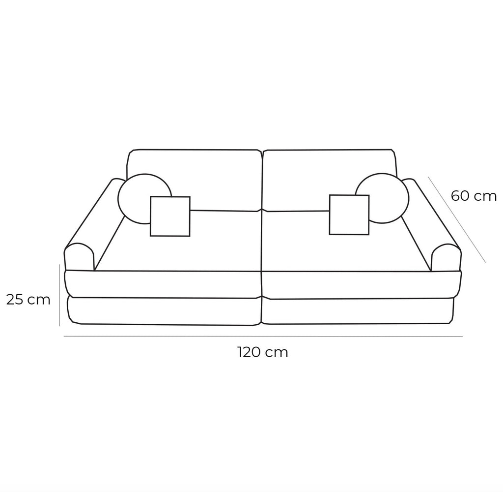Transform Your Child's Space with the Medium Kids Sofa - Versatile, Safe & Durable by MeowBaby at www.brixbailey.com