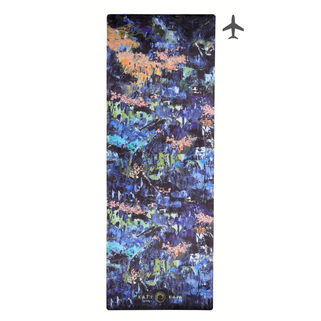 Blue Touring Yoga Mat Lightweight and Portable
