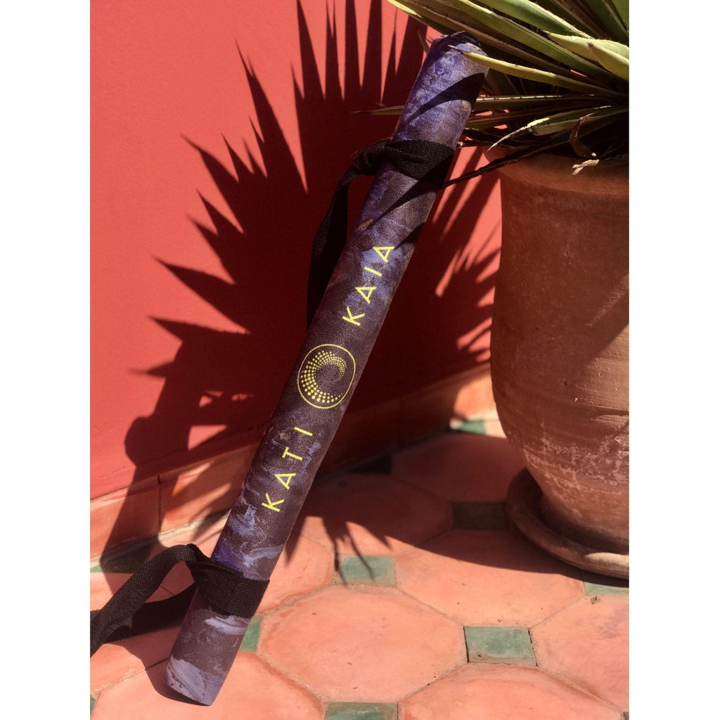 Blue Touring Yoga Mat Lightweight and Portable