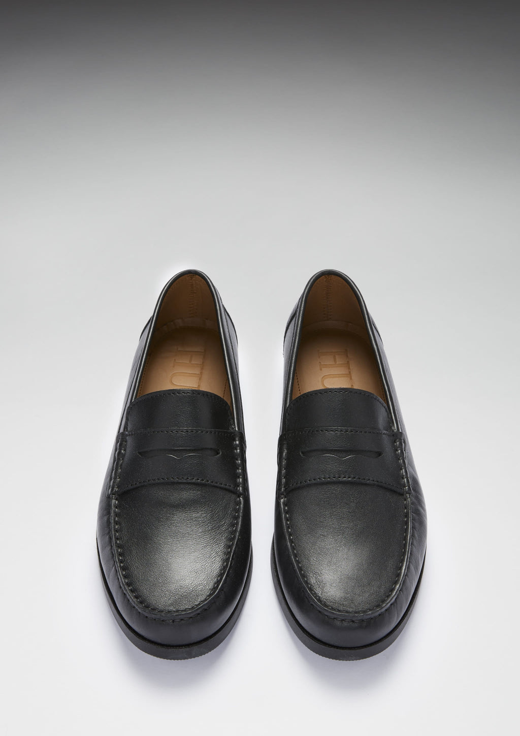 Black Leather Boat Loafers