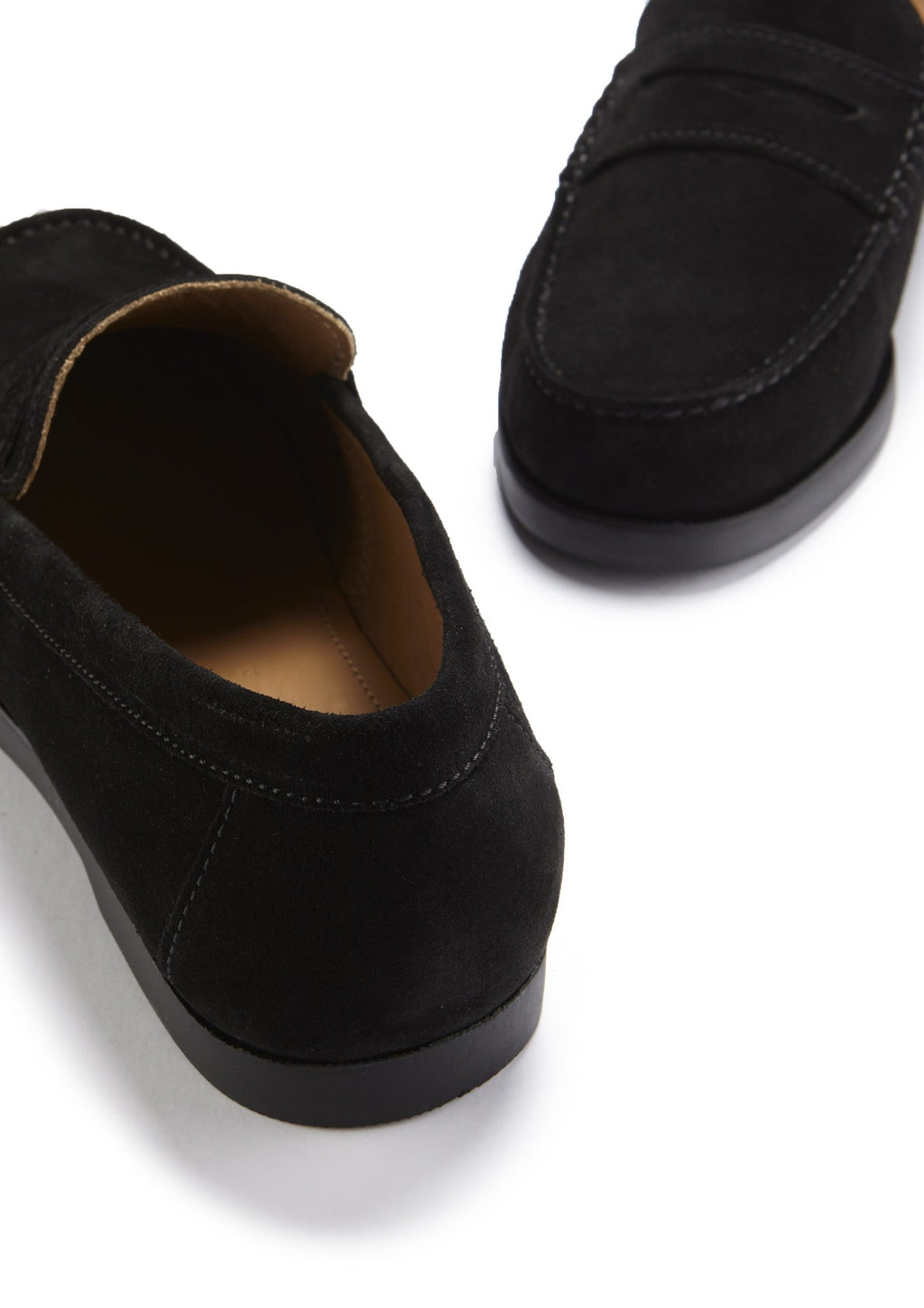 Black Suede Boat Loafers