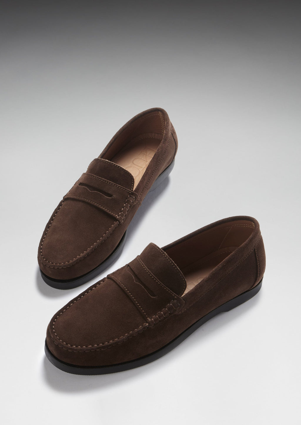 Brown Suede Boat Loafers