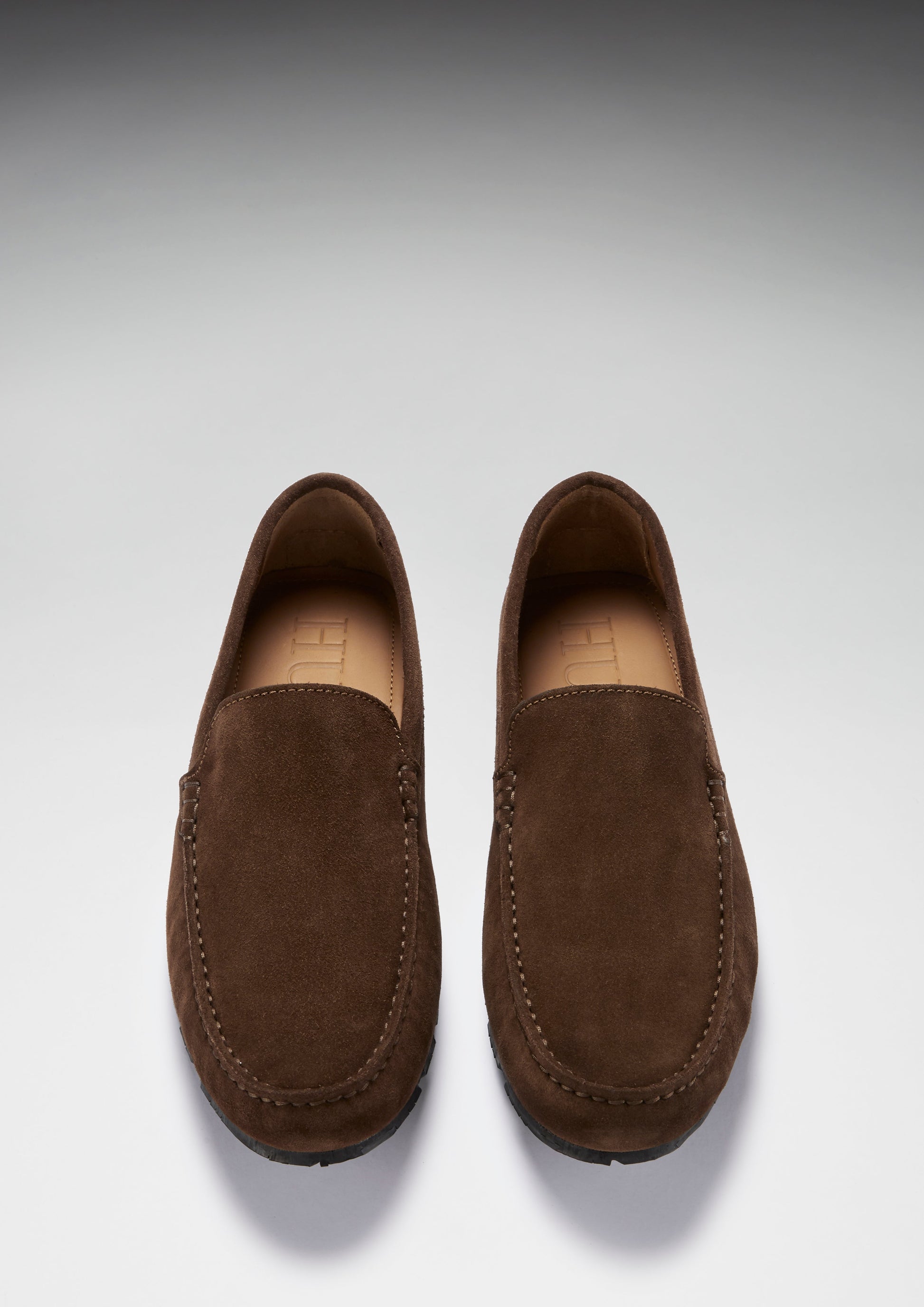 Brown Suede Driving Loafers with Recycled Sole