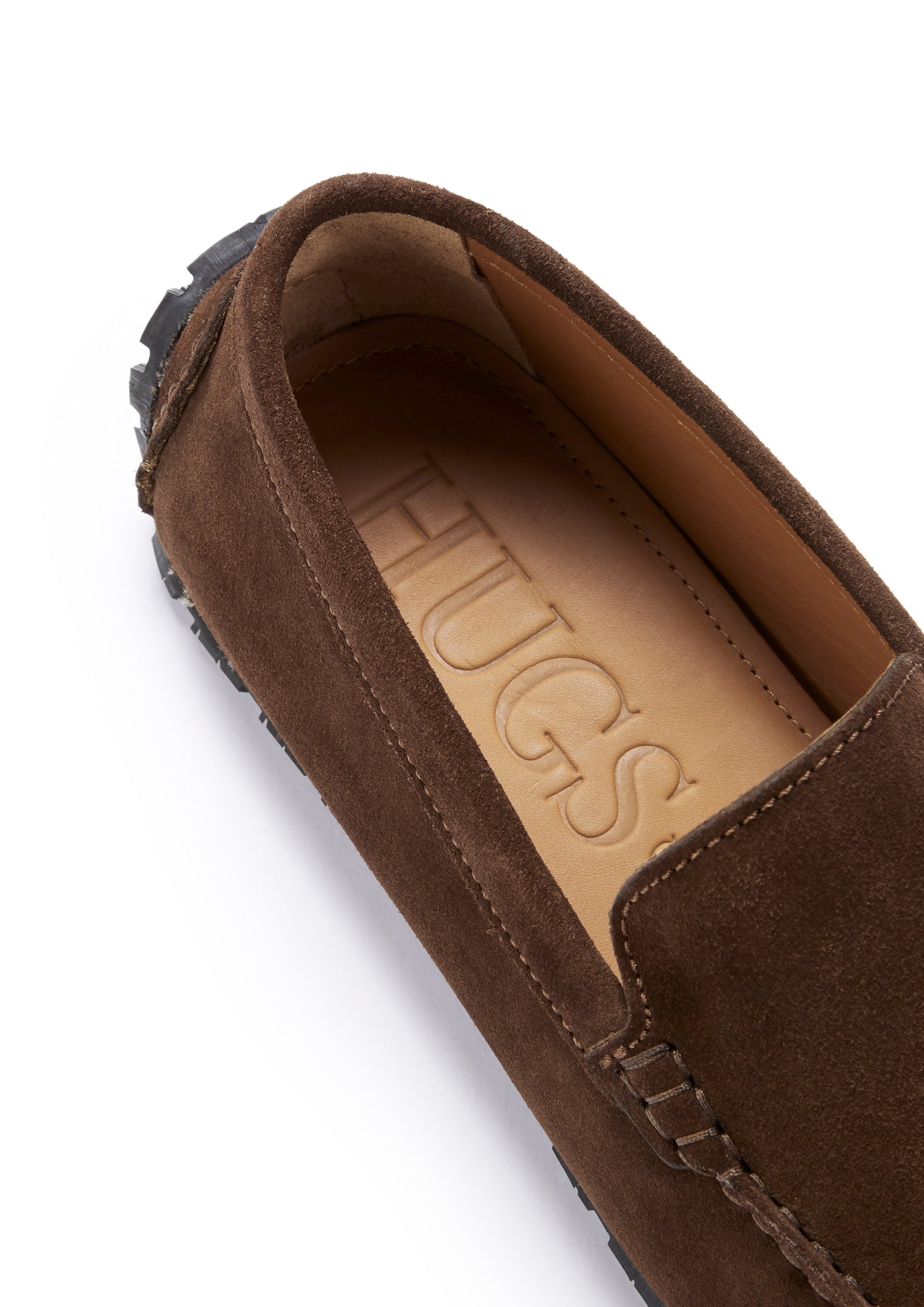 Brown Suede Driving Loafers with Recycled Sole