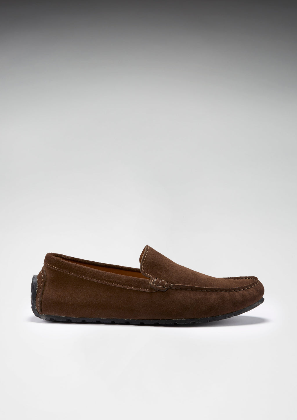 Brown Suede Driving Loafers with Recycled Sole