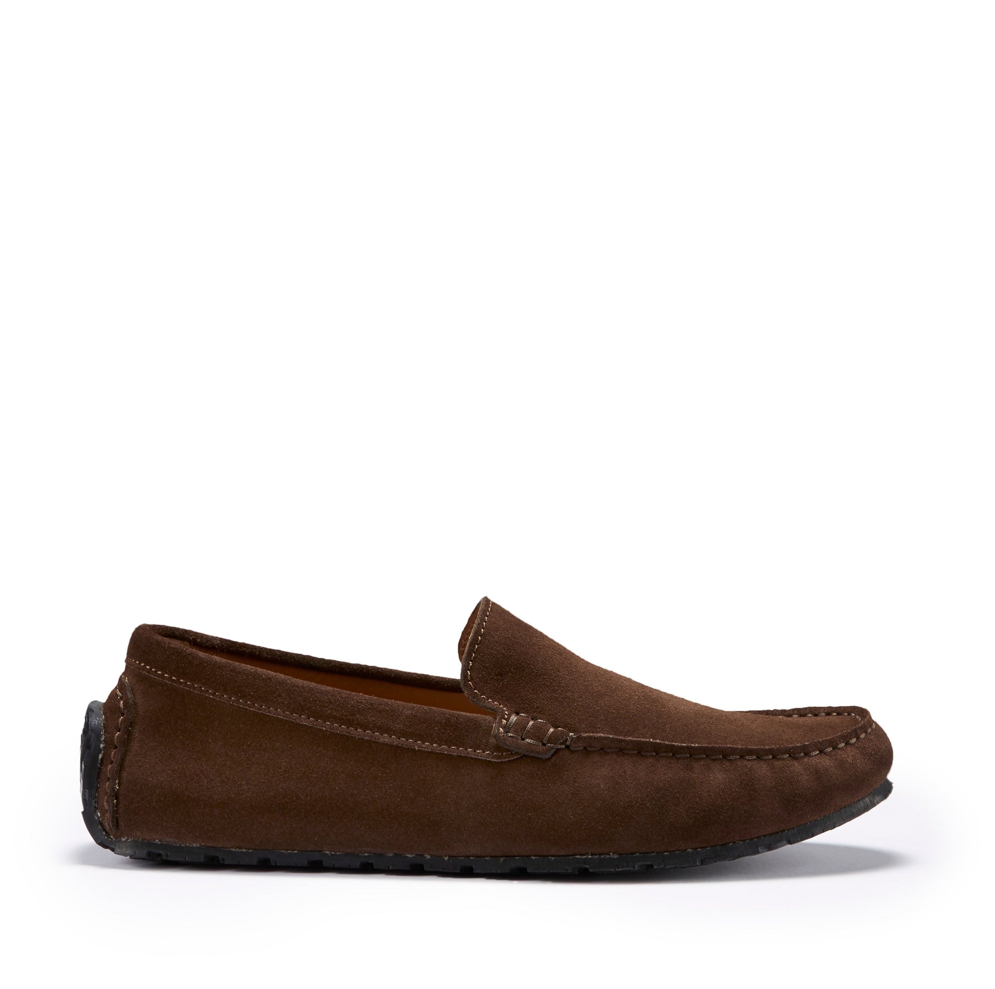 Brown Suede Driving Loafers with Recycled Sole