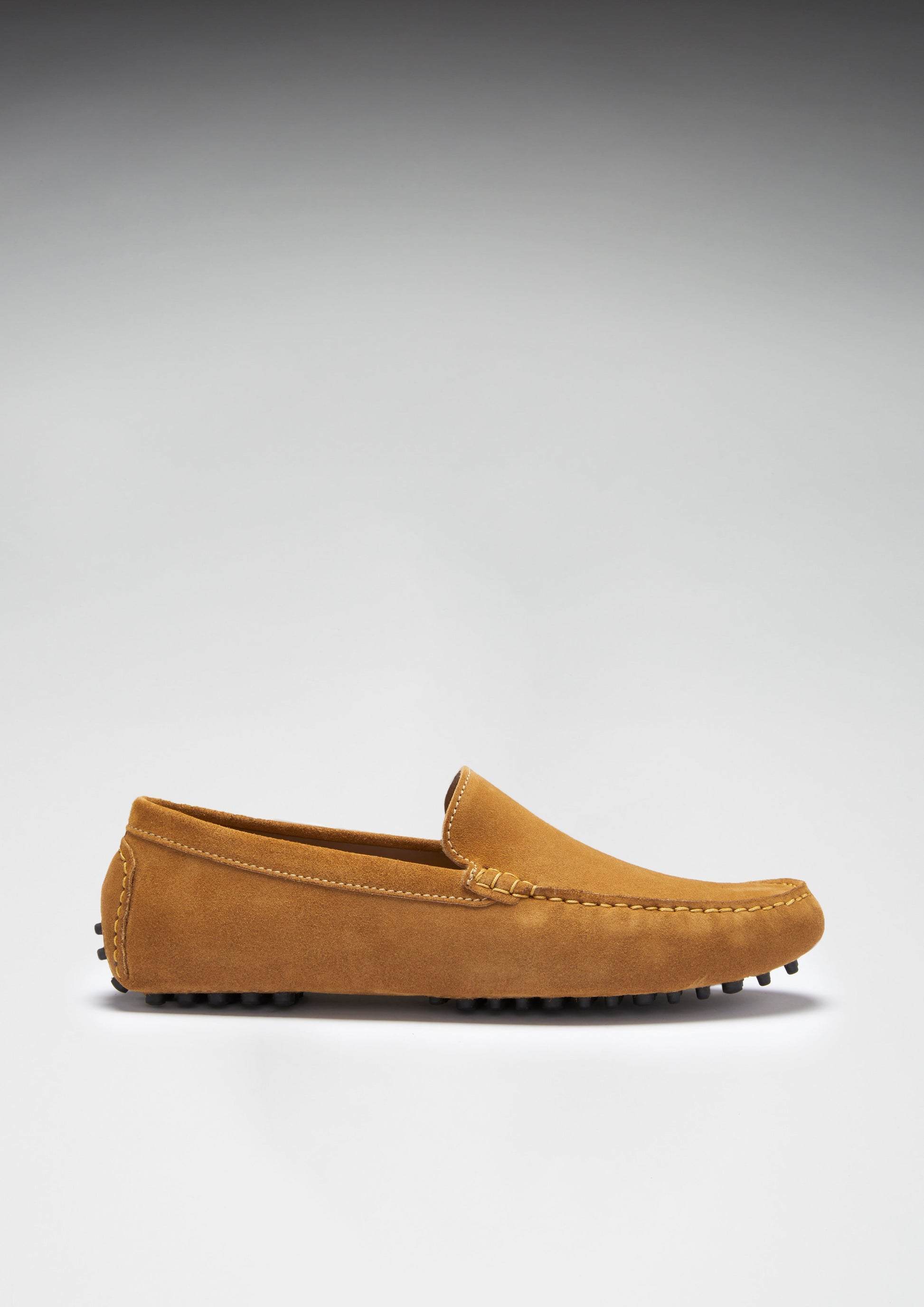 Tobacco Suede Driving Loafers