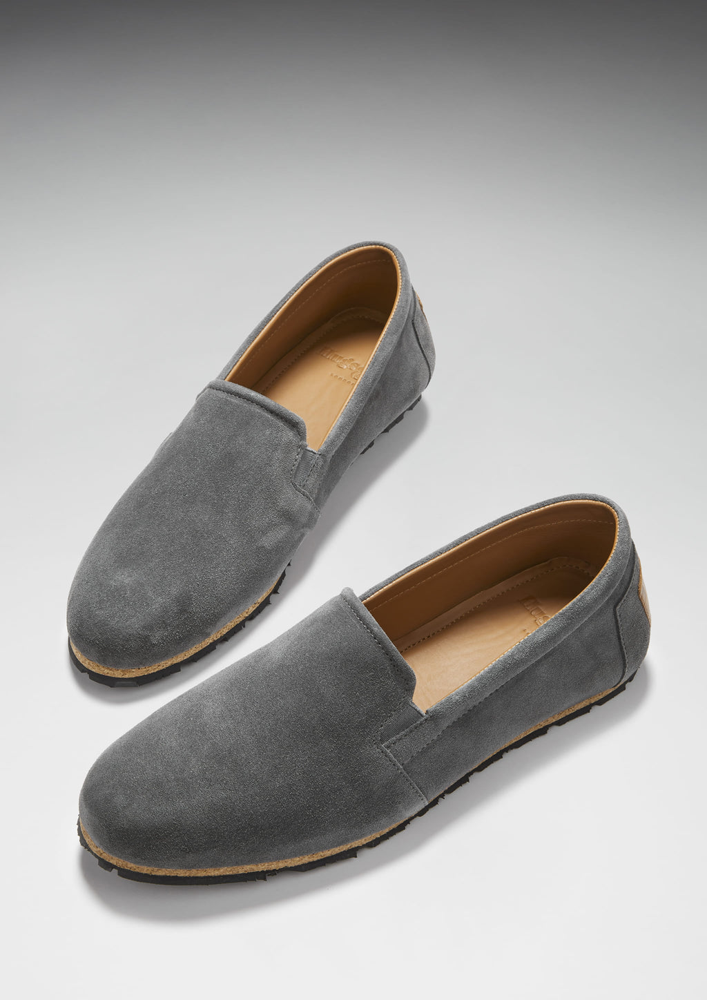 Charcoal Suede Espadrilles with Recycled Tyre Sole