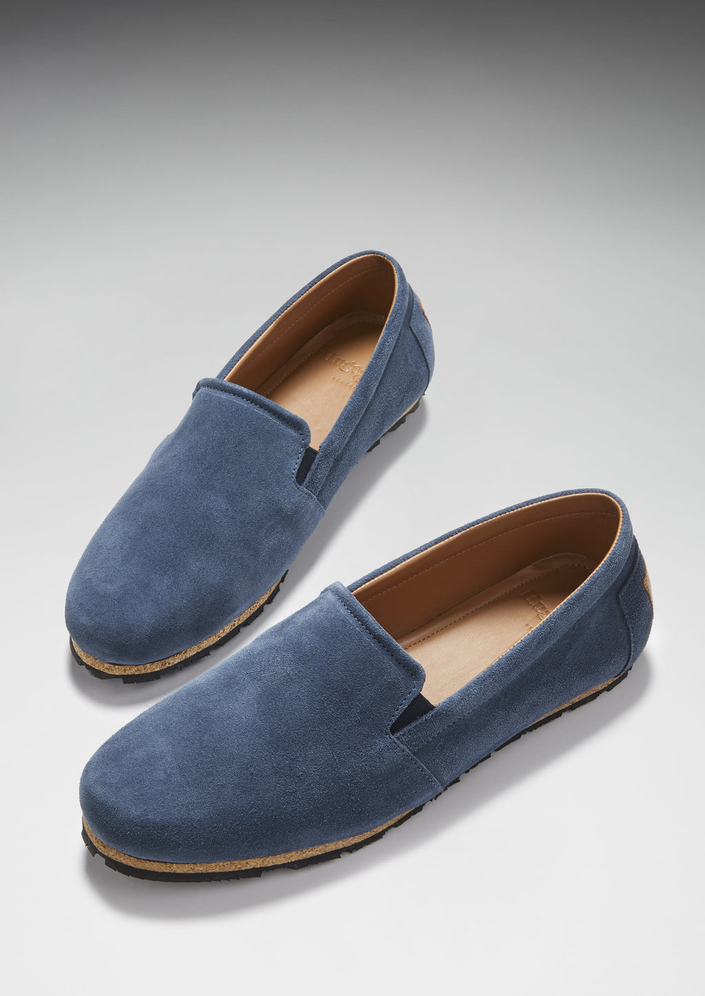 Denim Blue Suede Espadrilles with Upcycled Tyre Sole