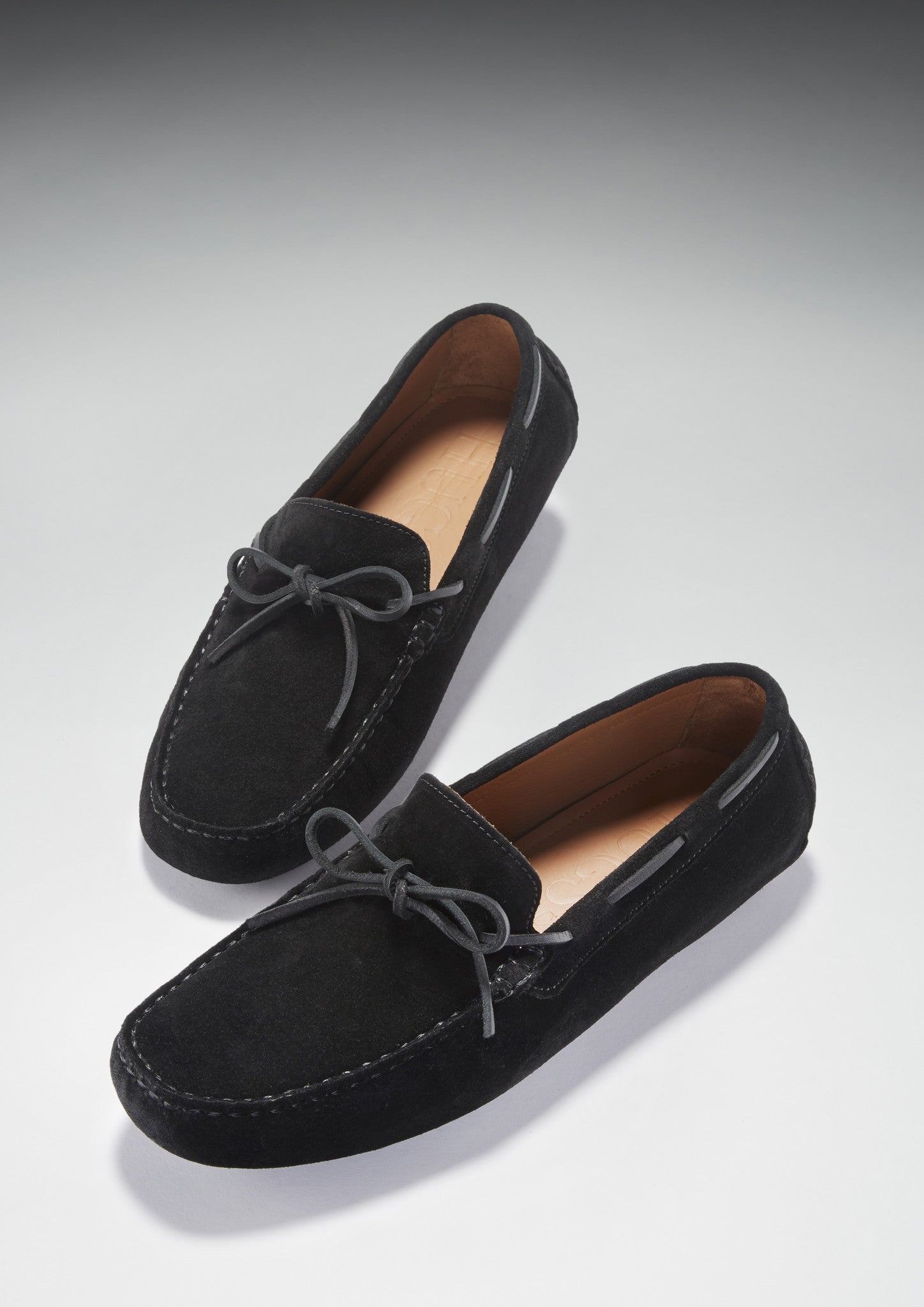 Black Suede Driving Loafers