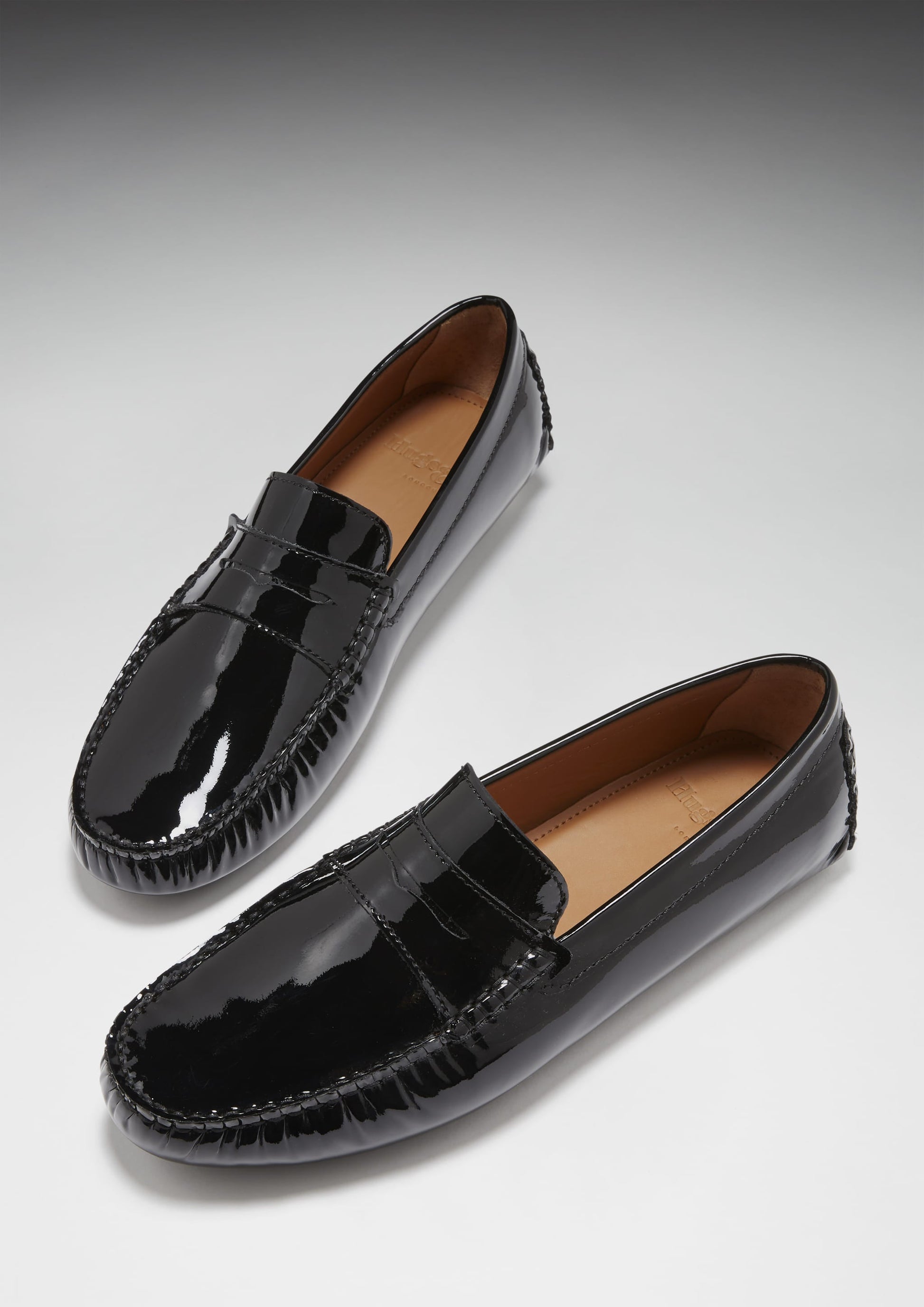 Black Patent Leather Penny Loafers