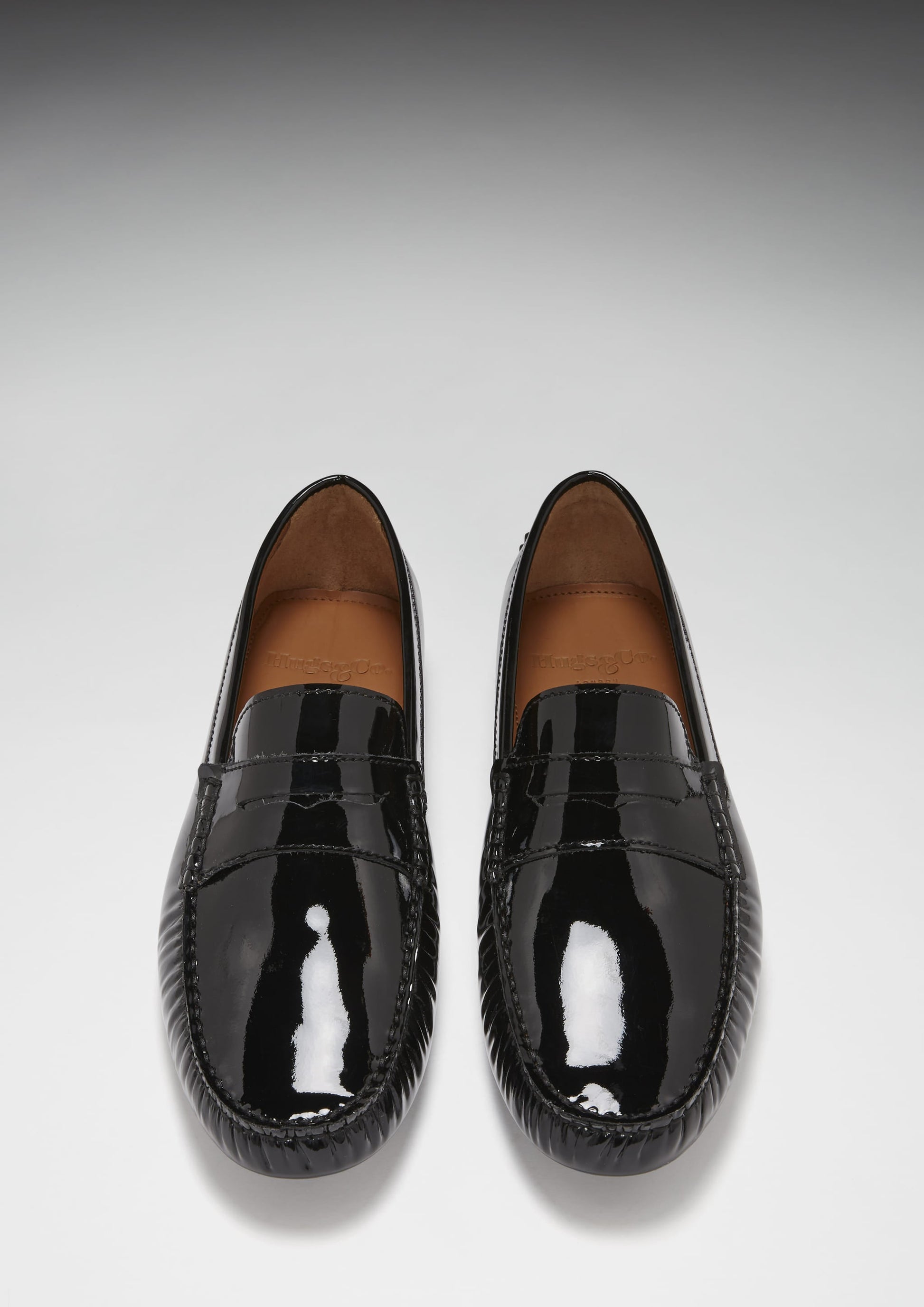Black Patent Leather Penny Loafers