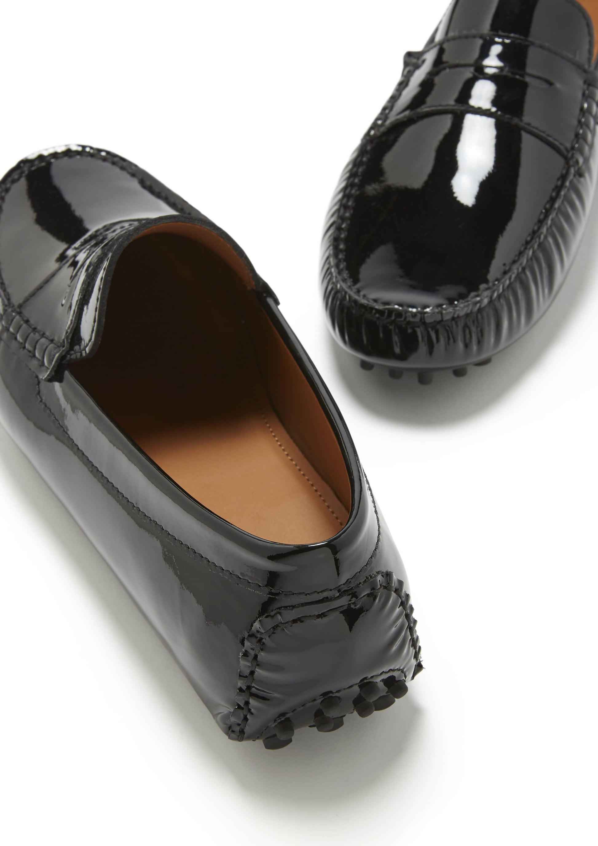 Black Patent Leather Penny Loafers