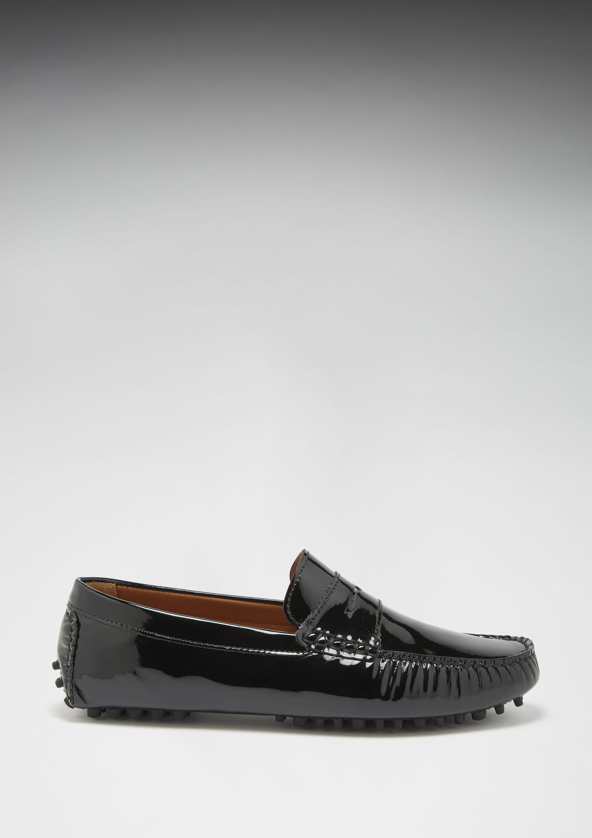 Black Patent Leather Penny Loafers