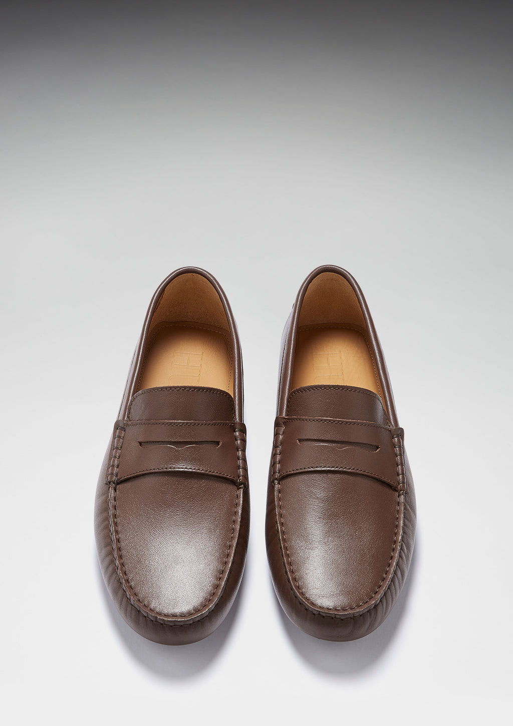 Brown Leather Driving Loafers