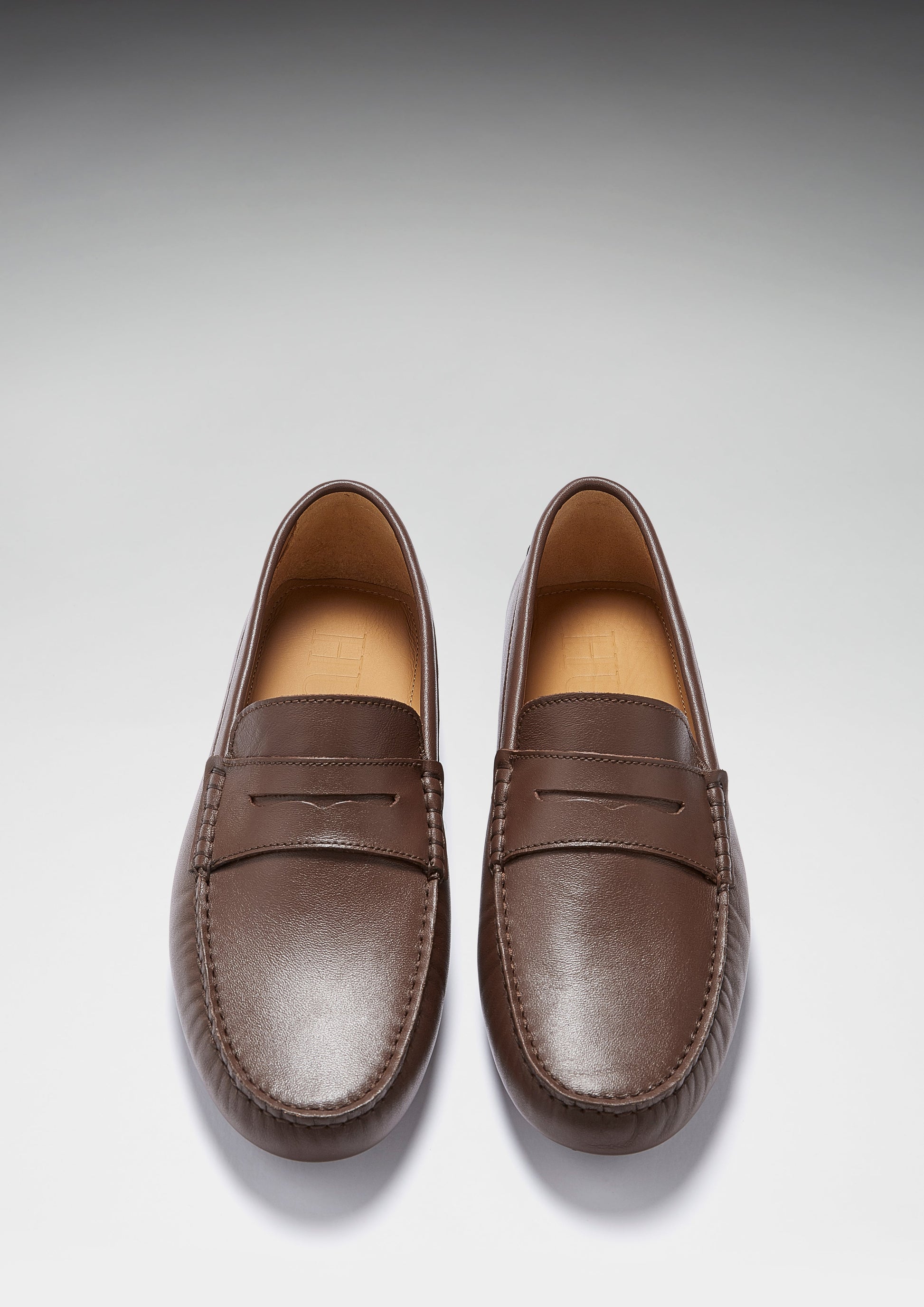Brown Leather Driving Loafers