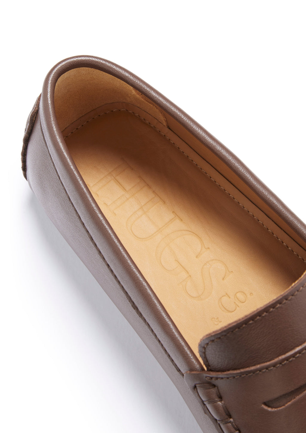 Brown Leather Driving Loafers