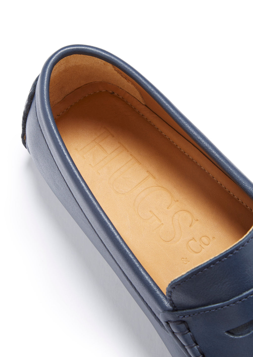 Penny Driving Loafers in French Navy Leather