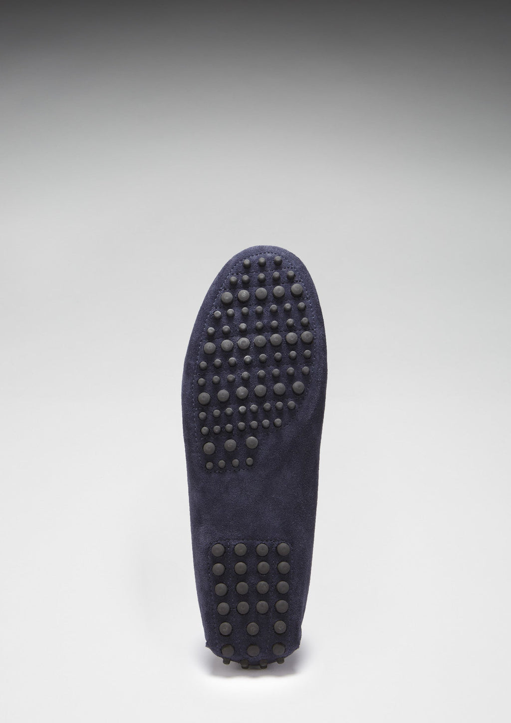 Navy Blue Suede Penny Loafers