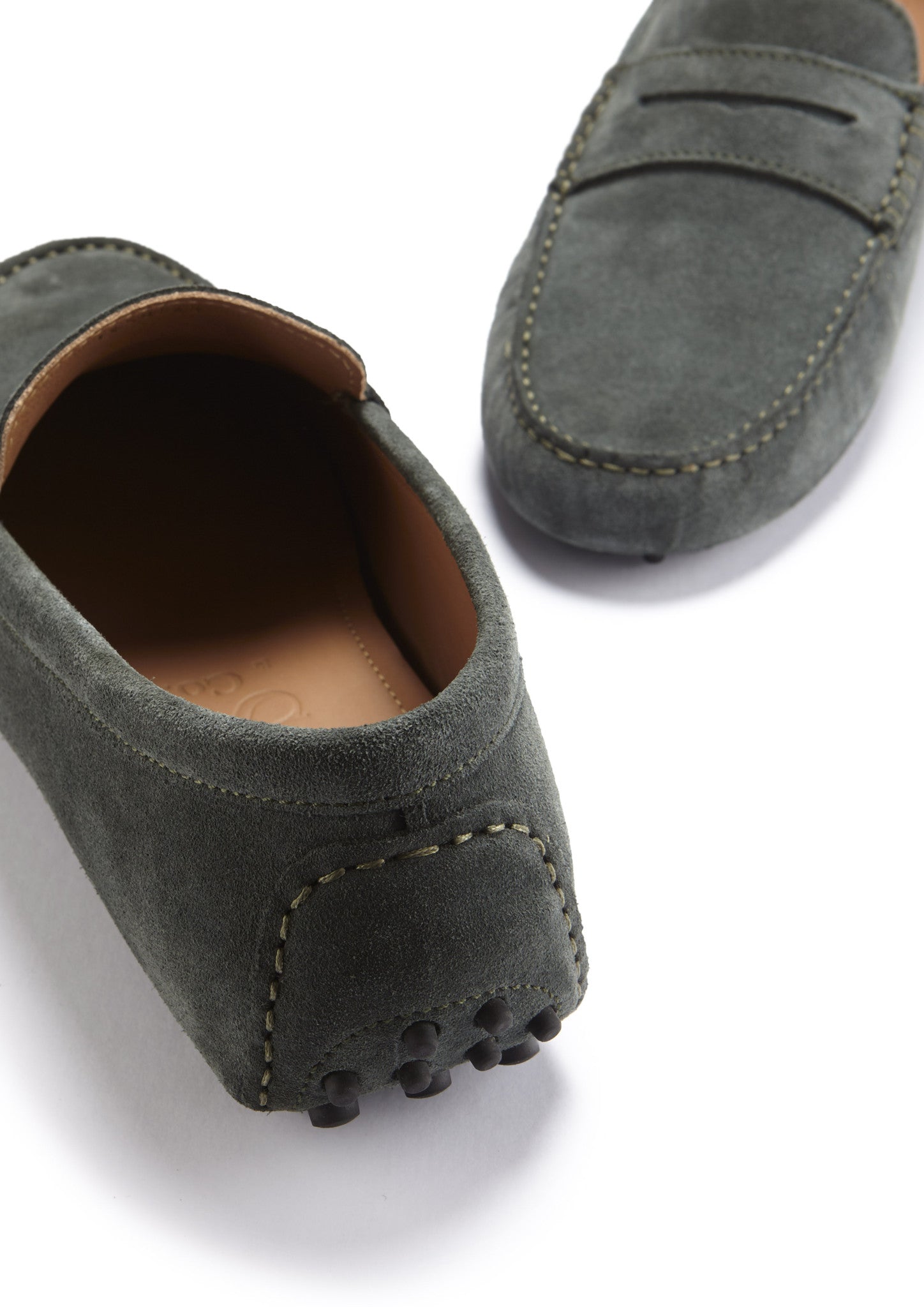 Penny Driving Loafers in Racing Green Suede