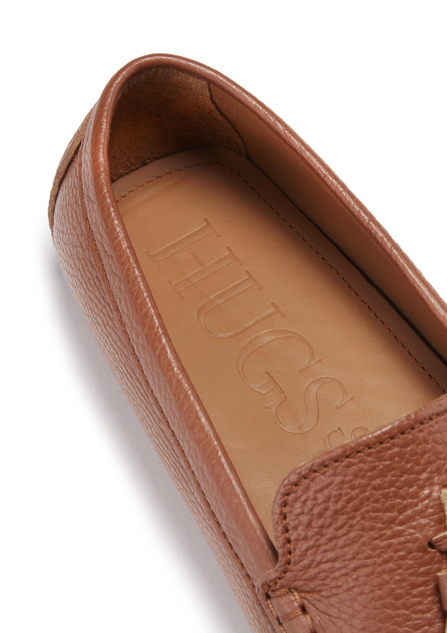 Tan Grain Leather Tasselled Driving Loafers