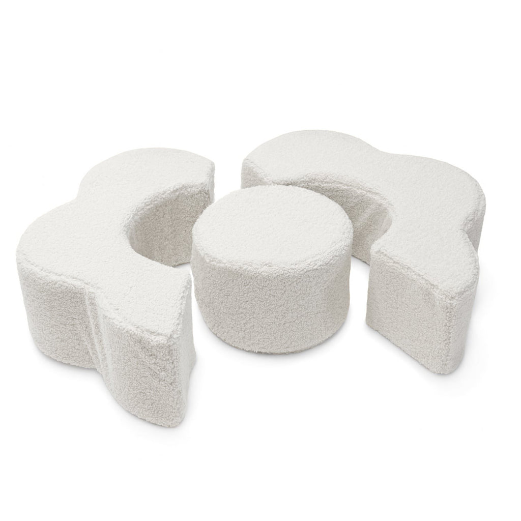 MeowBaby® Foam Flower Shape Set, 3 Elements, Bearly Off White