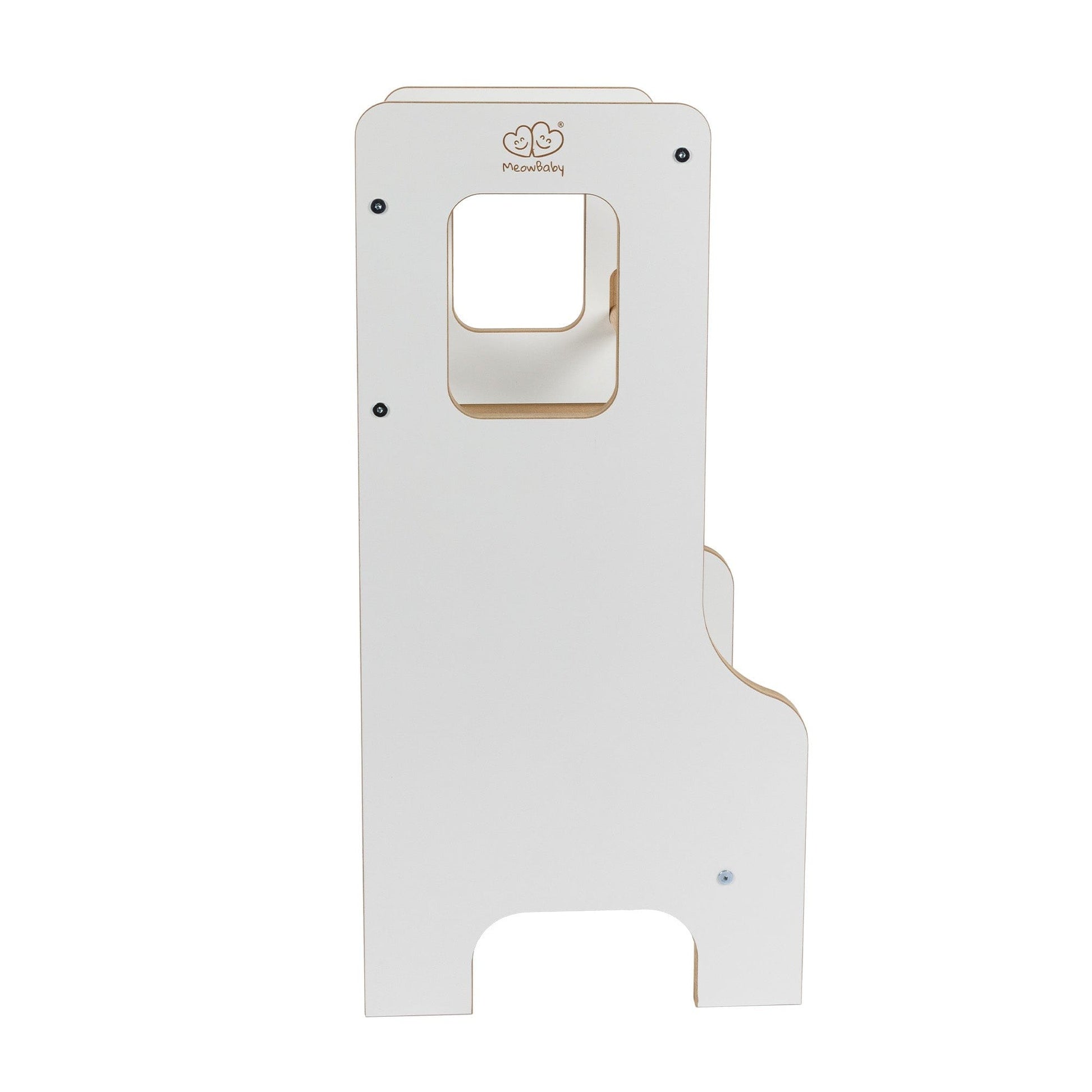 a child's joyful flour fight from their sturdy kitchen helper tower