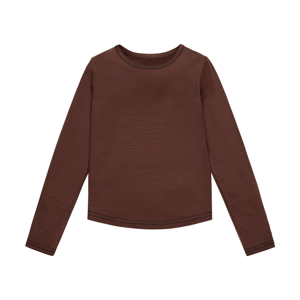 Merino Long Sleeve in Chocolate Brown
