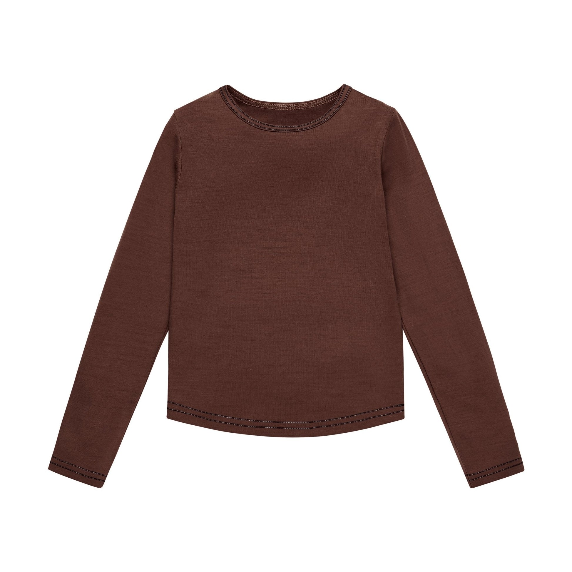 Merino Long Sleeve in Chocolate Brown