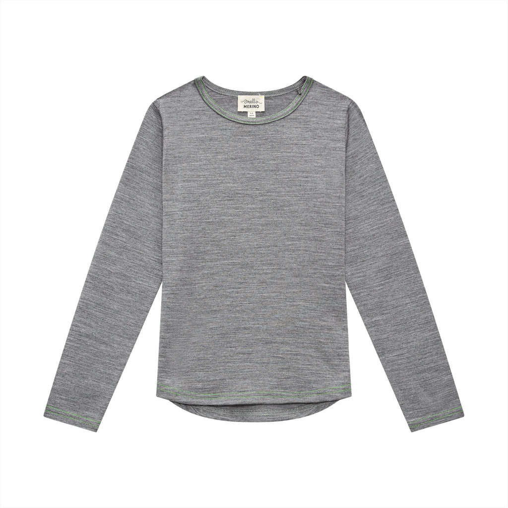 Merino Long Sleeve Grey Marle