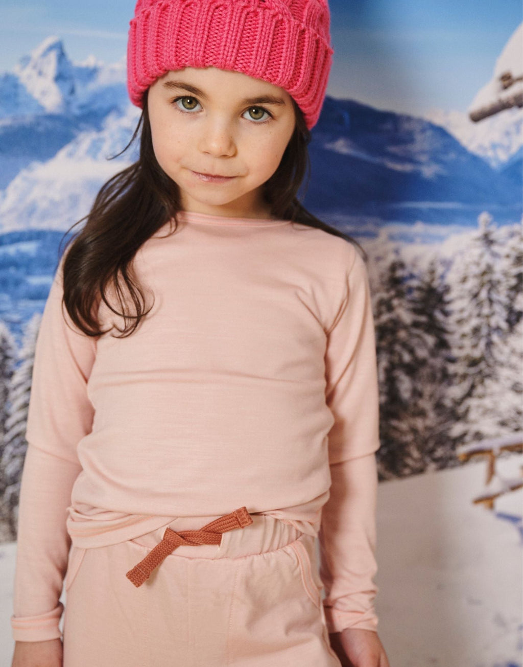 Merino Long Sleeve Pink Peach Blossom