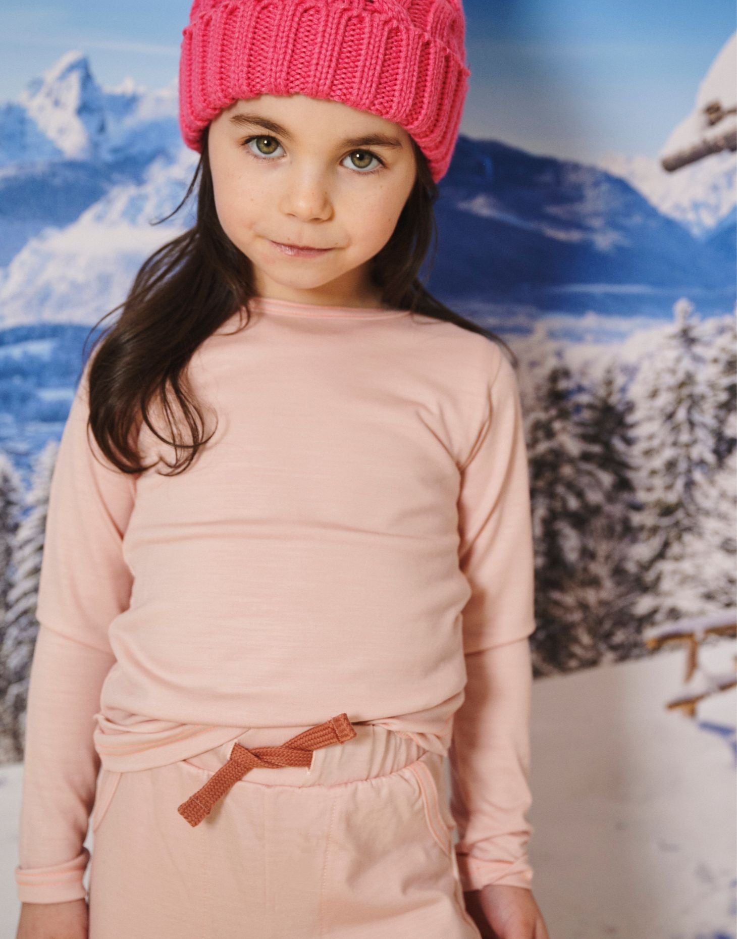 Merino Long Sleeve Pink Peach Blossom