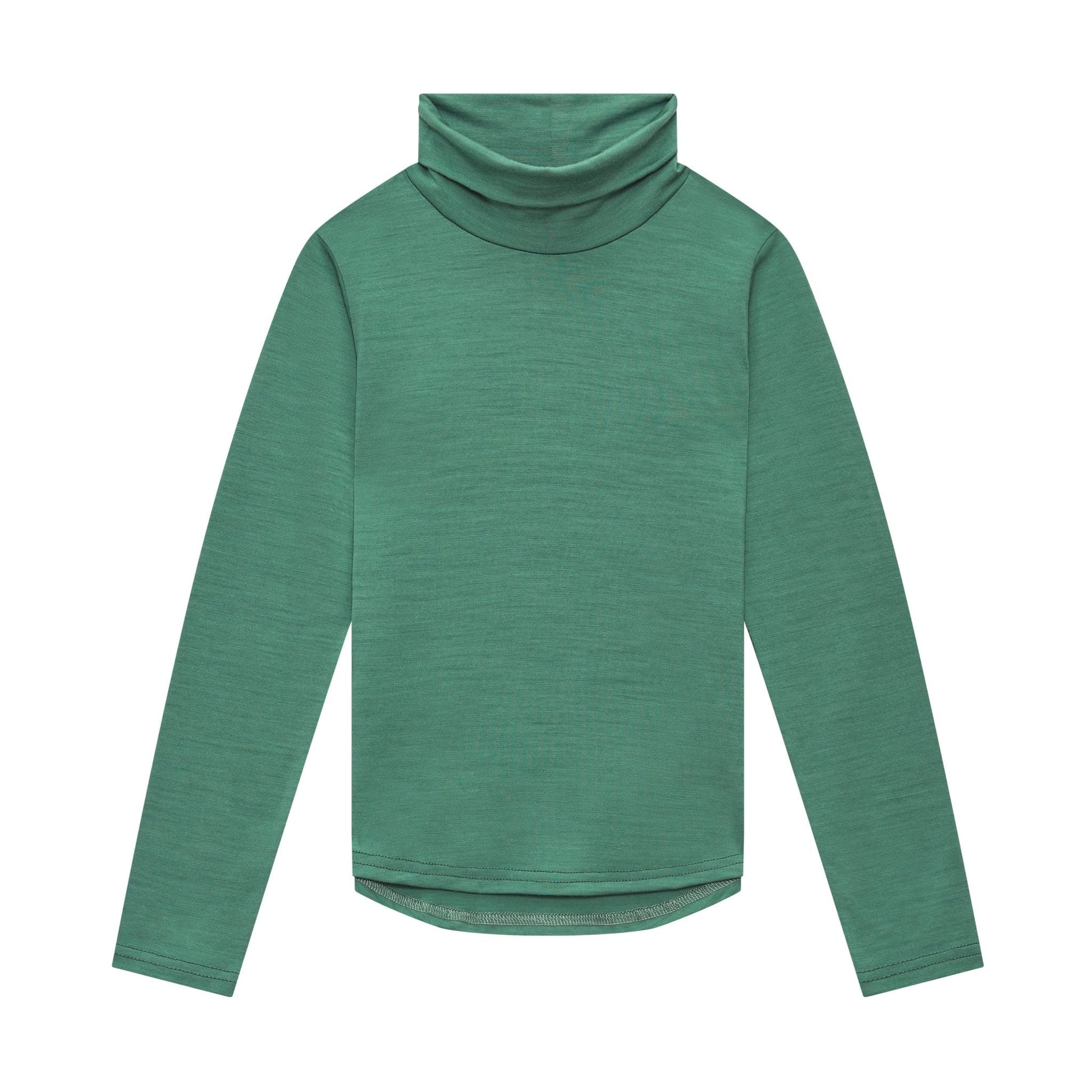 Merino Polo Neck in Emerald Green