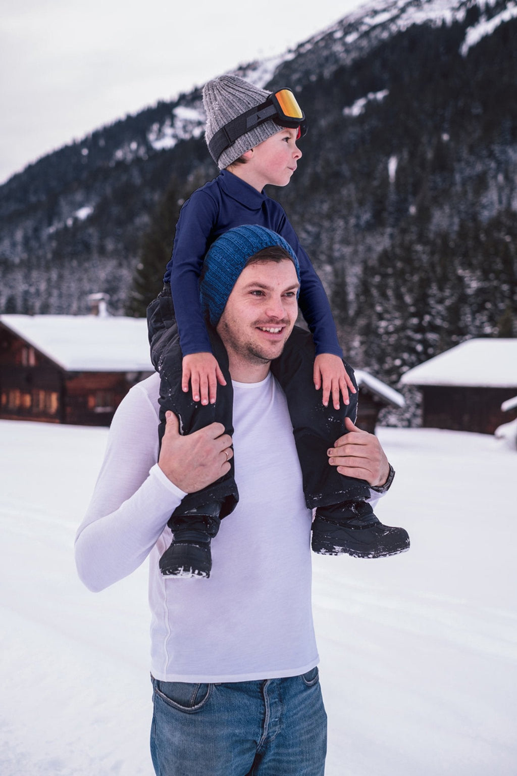 Merino Polo Neck French Navy