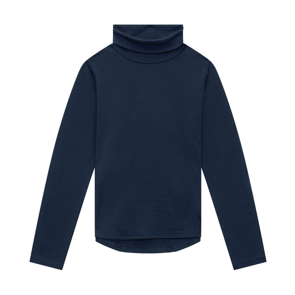 Merino Polo Neck French Navy