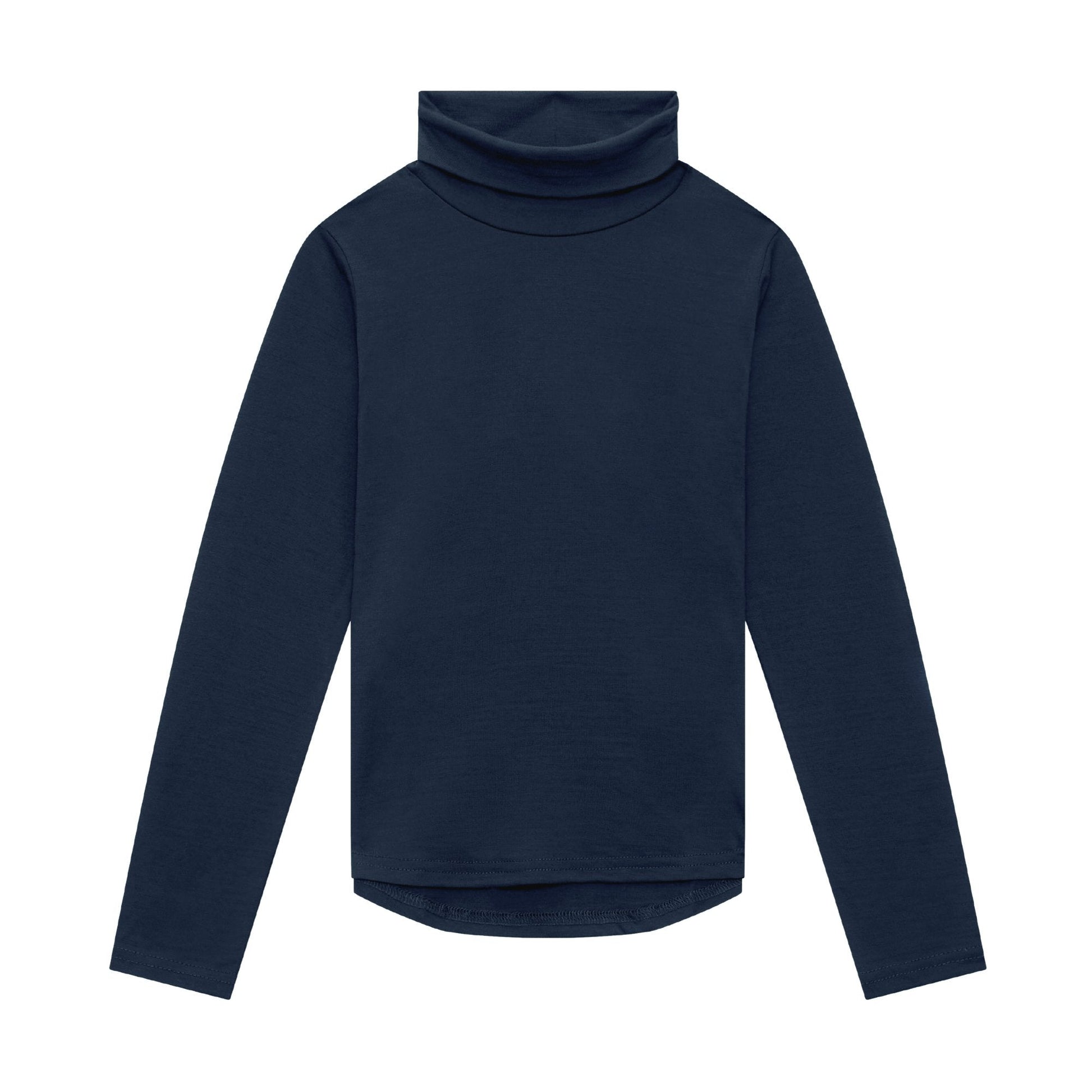 Merino Polo Neck French Navy