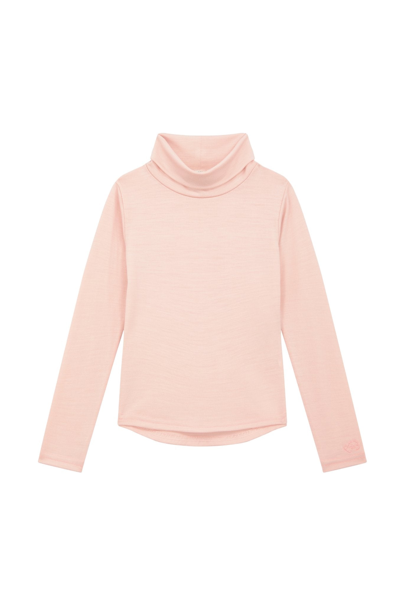 Merino Polo Neck Pink Peach Blossom