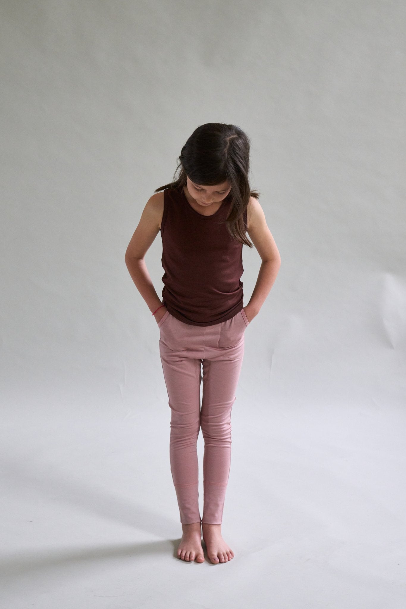 Merino Wool Tank Top in Chocolate Brown