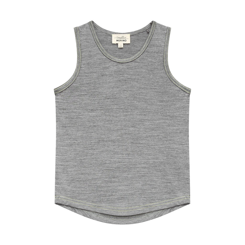 Merino Wool Tank Top in Grey Marle