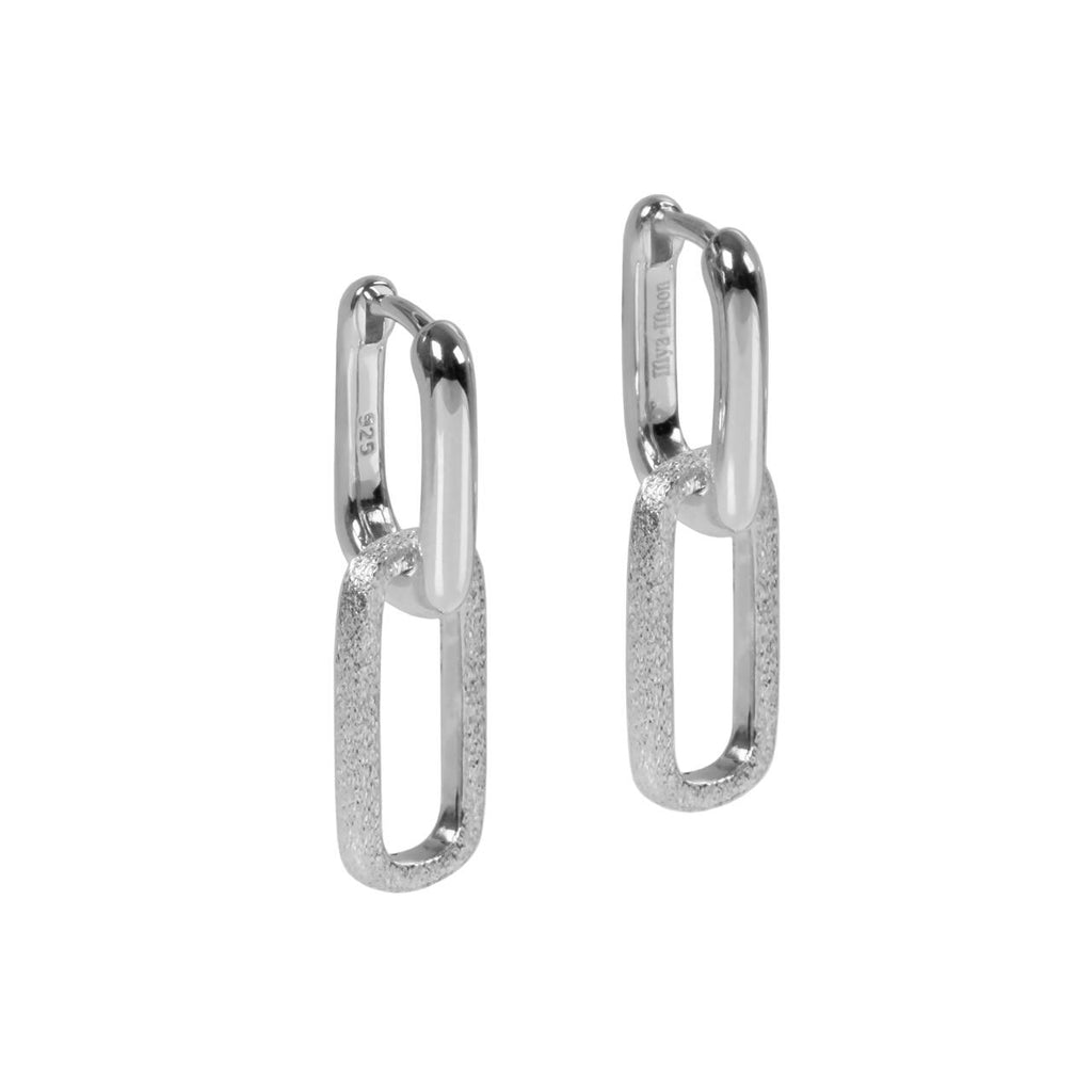 Metropolitan Silver Earrings – Timeless & Luxurious Design by MyaMoon at www.brixbailey.com