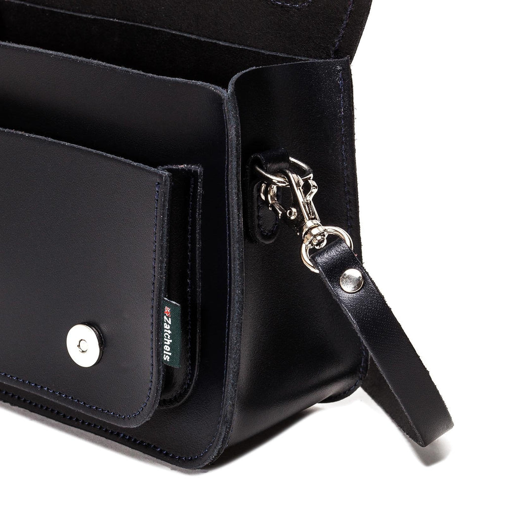 Handmade Leather Micro Satchel in Black