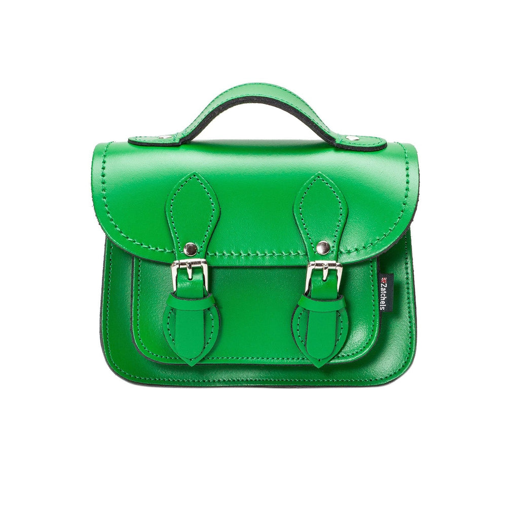 Handmade Leather Micro Satchel in Green