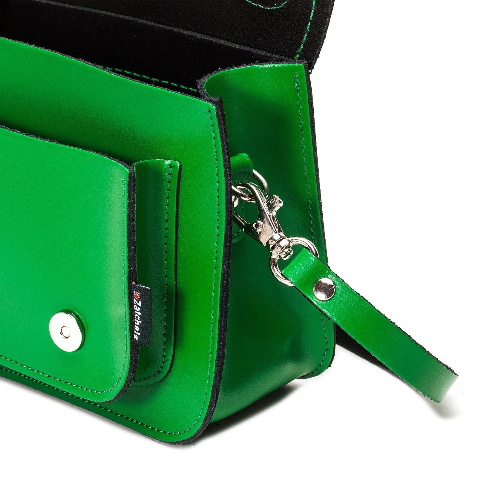 Handmade Leather Micro Satchel in Green